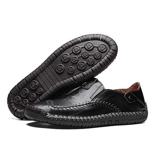 WILTENA Fashion Mens Genuine Leather Loafers Male Hand Stitching Casual Shoes Comfort Slip On Driving Shoes3