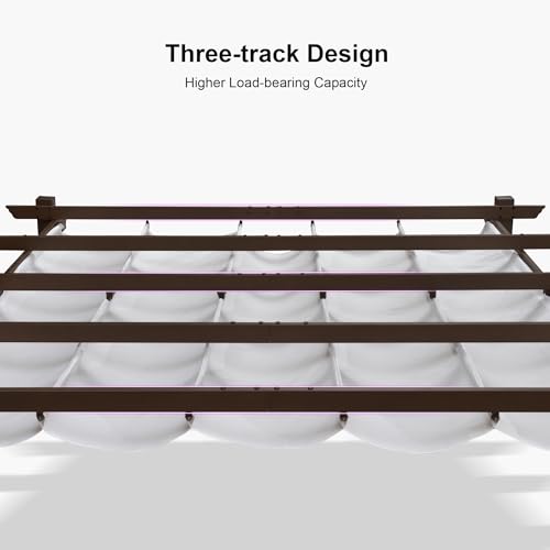 PURPLE-LEAF-10-x-13-Outdoor-Retractable-Pergola-Aluminum-with-Patio-Sun-Shade-Canopy-DIY-Modern-Heavy-Duty-Brown-Shelter-for-Garden-Yard-Pavilion-Grape-Trellis-Porch-White PURPLE LEAF 10 x 13 Outdoor Retractable Pergola Aluminum with Patio Sun Shade Canopy DIY Modern Heavy Duty Brown Shelter for Garden Yard Pavilion Grape Trellis Porch White