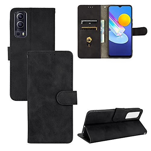 Image of Rfvzubemok Compatible with Vivo Y72 5G / Y52 5G / Y53s 5G Flip Wallet Cover,Compatible with Vivo iQOO Z3 5G Kickstand Magnetic Closure Black