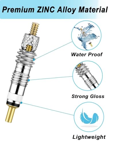 Image of Riseuvo 20pcs Presta Valve Core - Durable Replacement for Road & MTB Tires - Leak-Proof Tubeless Stem Cores - Universal Cycling Maintenance Kit