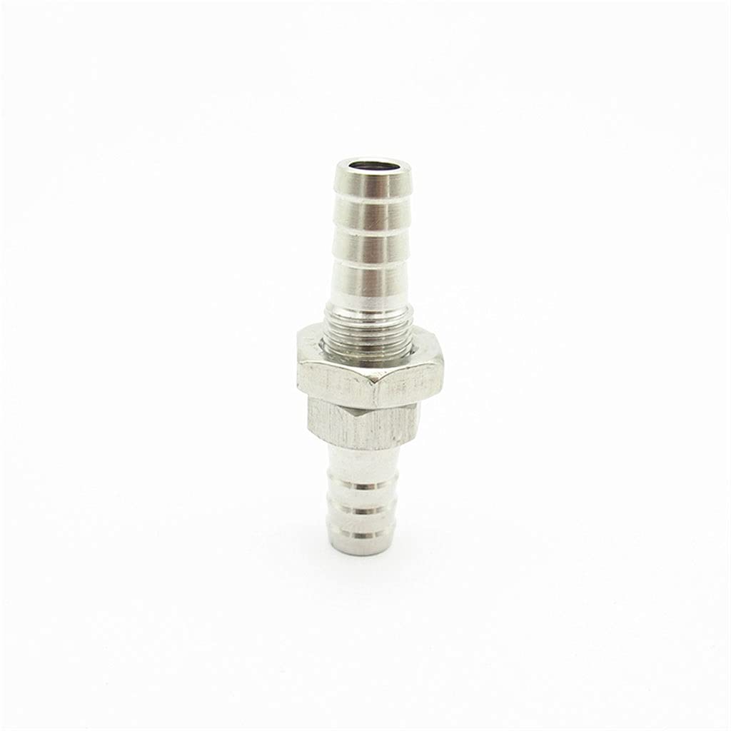 Conexión de agua, 1 pieza 4 mm, 6 mm, 8 mm, 10 mm, 12 mm, 14 mm, 16 mm, 19 mm, conector de mamparo con púas for manguera, adaptador de conectores de acoplador de instalación de tubería de tubo de púas