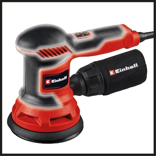 Einhell Exzenterschleifer TC-RS 425 E (425 W, Schleifteller Ø 125 mm, max. Schwingzahl 26.000 min-1, Schwingkreis 2,5 mm, inkl. Schleifpapier je 1x P60, P80, P120)