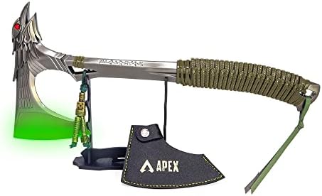 Etedsded 1:1 Real Size APEX Bloodhound Heirloom Axe Metal Raven's Bite Action Figure Toys Desk Decoration Pendant Gift (Luminous)
