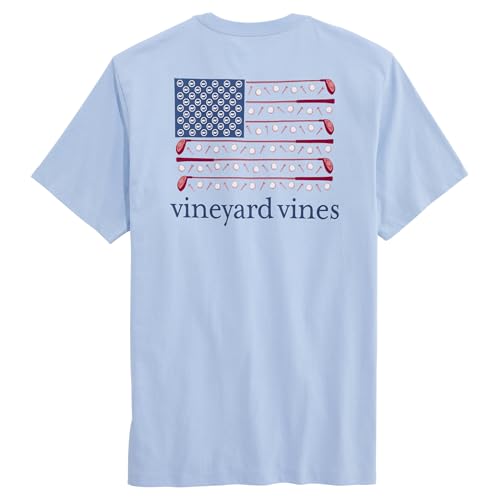 vineyard vines Men's Americana Golf Flag Short-Sleeve Pocket Tee