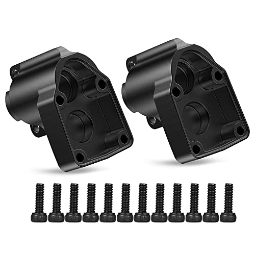 COOWOO Rear Portal Axle Housing Upgrade Part Set for UTB18 1/18 RC Crawler Car - Made of Brass, High Precision CNC Machined, Durable Upgrade Black