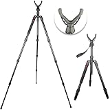 Adjustable Shooting Tripod for Rifles,Shooting Stick 3-in-1 Convertible Tripod/Monopod/Bipod, 22.8″-61″ Height, Lightweight Aluminum Alloy with Carrying Bag, Stable Rifle Rest for Hunting Outdoor