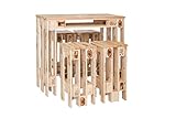 WELCON comptoir et 4 tabourets de bar au design euro-palettes – Les comptoirs et tabourets sont fabriqués à la main en bois – Meuble au design de palettes d'Europe, de bar et de bar