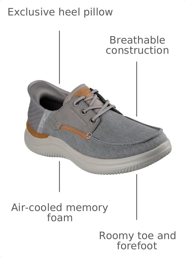 Image of Skechers Men's Hasting Niko Loafer | Casual, Slip-ins, Relaxed Fit, Air-Cooled Memory Foam, Vegan