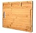 Large Bamboo Cutting Board And Charcuterie Board With Built-In Garnish/Dip Bowls (16 x 12"), Organic, BPA Free, With New and Improved Deeper Juice Groove for eco-friendly kitchen - By Good&Co.