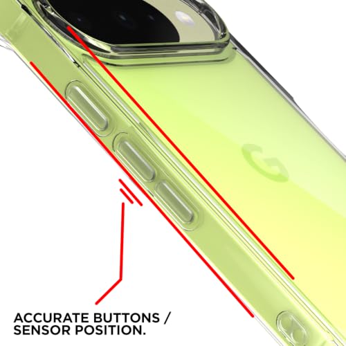 Image of Outlouders Back Cover for Google Pixel 10 Pro Clear Transparent PC + TPU Bumper Case with Raised Edges for Shockproof Protection(Transparent)