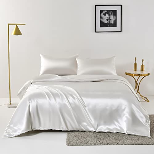 Chanyuan Parure de lit en satin de soie Cover