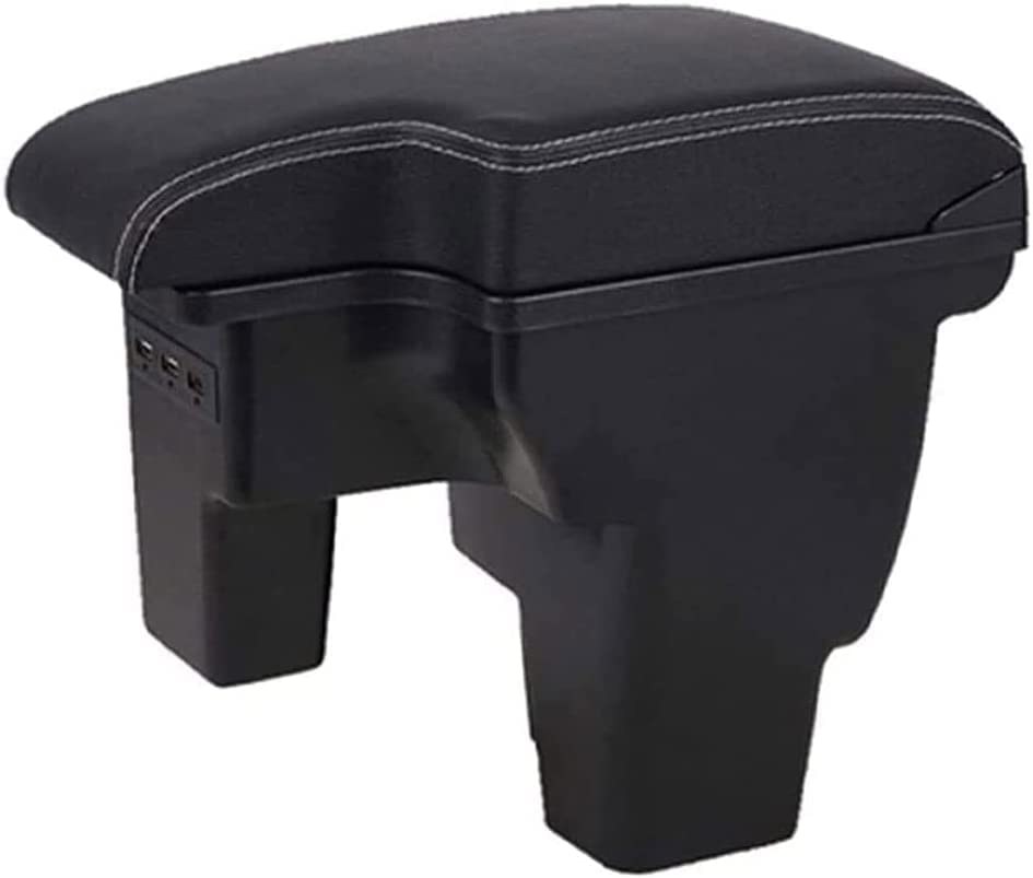 Car Armrests Box for Ford Focus 2011-2016, Car Armrest Storage Box Center Console Retractable Ashtray Central Armrest Console, Pu Leather Auto Interior Accessories