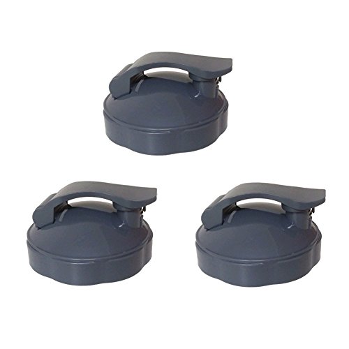 Blendin Replacement Parts, Compatible with Nutribullet 600W and 900W Blender Juicer (3 Flip Top to-Go Lids) by Blendin - Used condition - CA$7.89