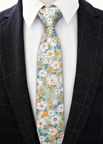 Image of Barry.Wang Men 6PCS Tie Silk Gift Necktie Clip Woven Tie Sets Party | Men Tie Classic Silk Gift Necktie With Tie Clip Jacquard Woven Neck Ties 6PCS Formal Wedding