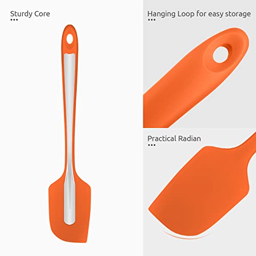 Image of U-Taste Silicone Large Spatula, 600ºF High Temp Bowl Scraper, 11.38 inch /Orange