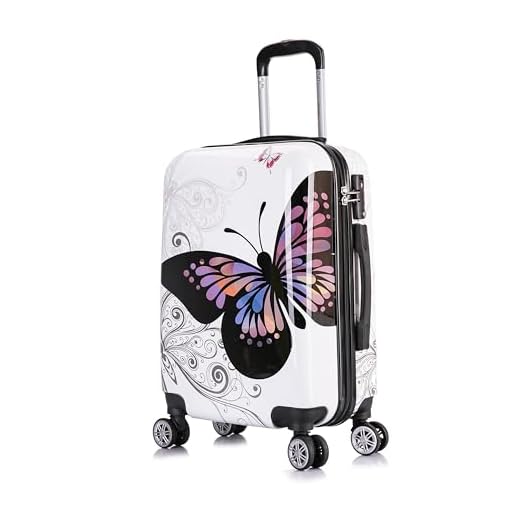 Can luggage bags be any color InUSA Butterfly Print 20" Carry-On