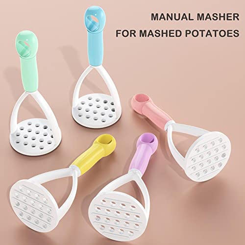 Tsugar Manual Silicone Potato Masher, Mini Potato Masher For Non-Stick Cookware, Cooking Utensils Masher #TOP7