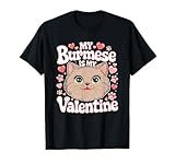 Valentine's Day Burmese Cat Valentine T-Shirt