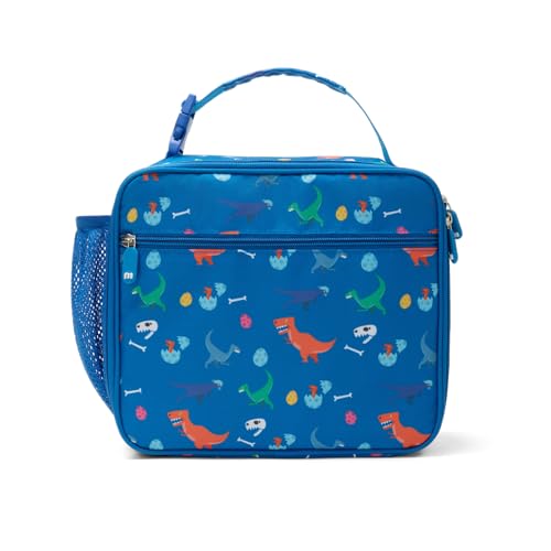 MEXS Lunch Bag for Kids, Insulated Lunch Box Girls Boys, Durable Lunch Tote(adjustable) with Water Bottle Holder/Water-resistant Lining, Toddler Lunch Picnic Cooler Bag for School Travel (Dinosaur)