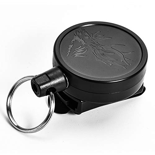 Preisvergleich Produktbild Schlüsselanhänger, 80 cm, Drahtseil, Camping, Teleskop, Einbruchkette, Schlüsselhalter, taktischer Schlüsselanhänger, Outdoor-Schlüsselring, Retractable Key Chain H23 Zubehör Schwarz