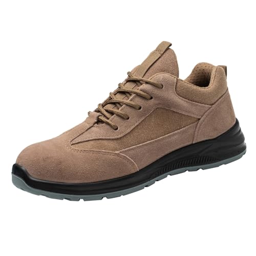 vejtmcc Zapatos de seguridad para hombre, zapatos de trabajo de malla, zapatos de protección ligeros, transpirables y ligeros, cómodos cojines de aire, zapatos de protección laboral, ropa de trabajo vejtmcc Zapatos de seguridad para hombre, zapatos de trabajo de malla, zapatos de protección ligeros, transpirables y ligeros, cómodos cojines de aire, zapatos de protección laboral, ropa de trabajo