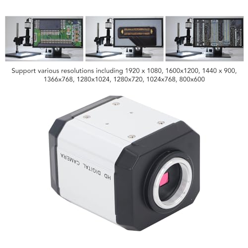 Image of Industrial Microscope Camera, 2 Million Pixels Digital Camera, Digital Video Electronic Industry Microscope with USB VGA Interface Camera for Soldering Repair Detect (US Plug)