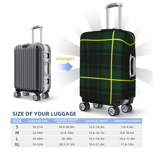 Clan Macarthur Tartan Luggage Cover, Protective Washable Suitcase Cover - Travel Fashion Elastic Suitcase Protector Medium3