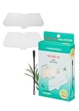 BRING GREEN Tea Tree Cica Pore Strip (3-Pack) with 6 Compressed Cotton Swabs | Deep Pore Cleansing & Blackhead Removal | Non-Comedogenic, Vegan Nose Strips for Oily & Sensitive Skin