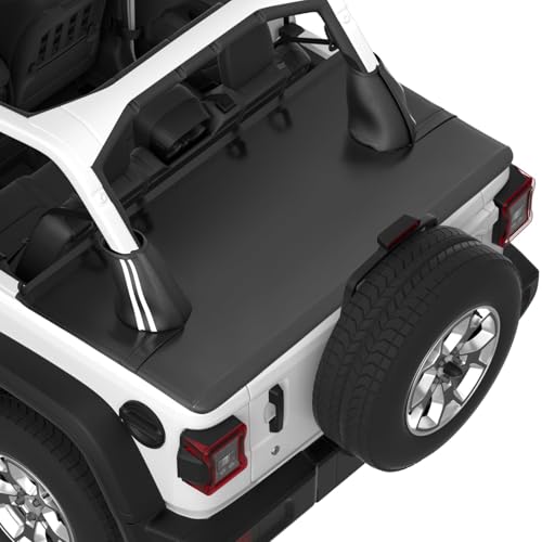 JOYTUTUS Tonneau Cover 4 Door Compatible with Wrangler JLU 2018-2026 Waterproof Trunk Cargo Cover JL Accessories