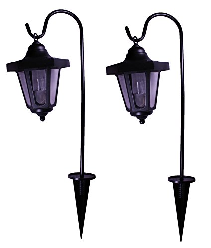 Cole & Bright Coach Lights with Shepherd's Hooks (Pack of 2)