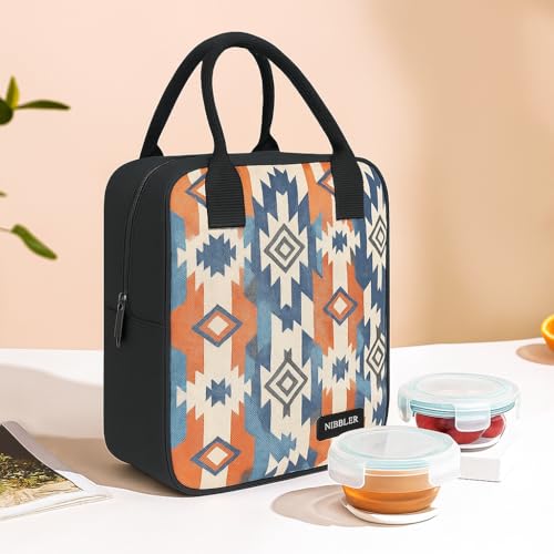 Image of Nibbler Bag for Office | Bags for Men Women | Insulated Hot Cold Bag | Multi-use Storage bags I for Office & School (Ethnic)