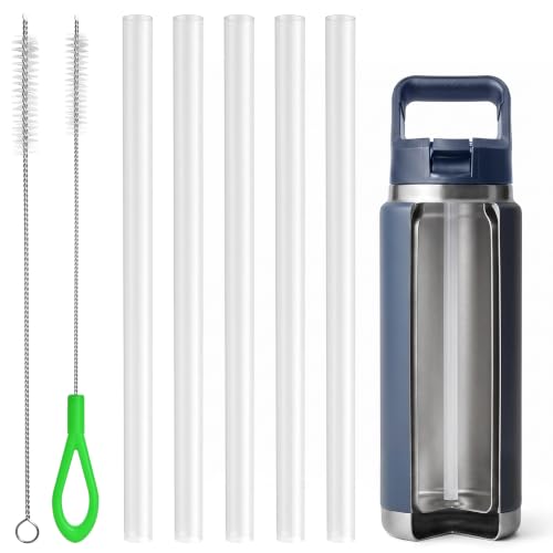 Replacement Straws for Yeti Rambler 26 oz Water Bottle, 5 Pcs, Clear