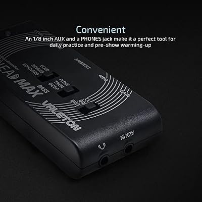 Valeton Rushead Max Bass USB Chargable Portable Pocket Bass Headphone Amp Carry-On Bedroom Plug-In Multi-Effects