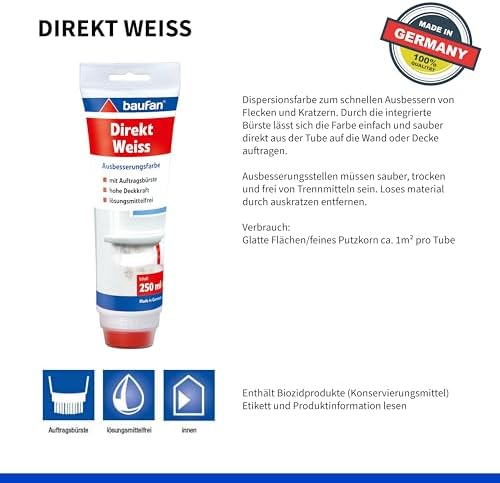 Baufan Direkt Touch Up Paint White with Applicator Brush 250ml - View 4