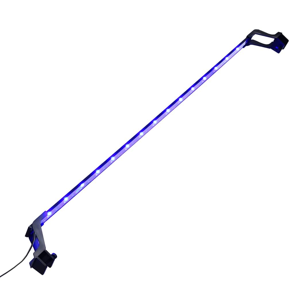 LED Aquarium Beleuchtung mit Klemmen, 115 bis 130 cm, 32 W Aluminiumgehäuse, Blau Weiß Licht, für Pflanzenwachstum, Süßwasser Meerwasser Becken, modern und energiesparend