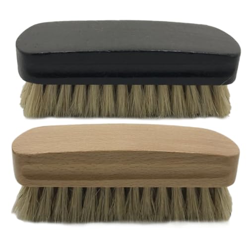 WOFASHPURET 2piezas Cepillo De Pelo De Cerdo De Haya para Pulir y Desempolvar Zapatos Multifuncional Color Accesorios Hogar