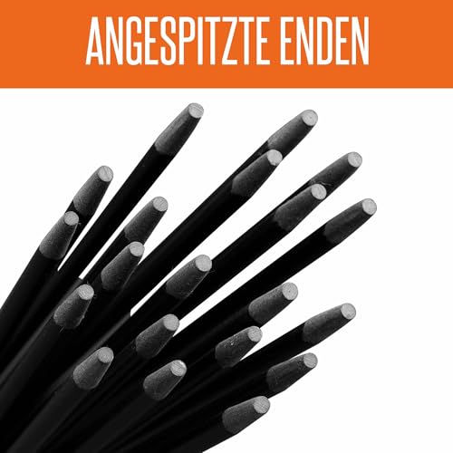 Foto von ORANGE DEAL 20 sehr stabile Pflanzstäbe, Stäbe für Pflanzen, 1m x 7mm schwarz, Pflanzstab, Rankstab, Pflanzenstab, Rankstäbe, Tomatenstäbe, Tomatenstangen, Bohnenstangen, Pflanzenstäbe