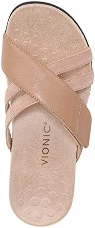 Vionic Women's Rest Zarie Slide Sandals- Supportive Sandals and Indoor/Outdoor Slip Ons That Includes an Orthotic Insole and Cushioned Outsole for Arch Support, Macaroon 10 Wide | Image 2