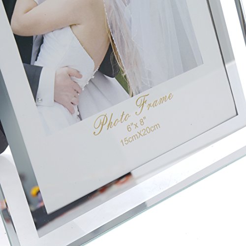 Zhenzan Frames 6X8-Inch Glass Picture Frame For Home Decor,Horizontal Or Vertical Display #TOP3