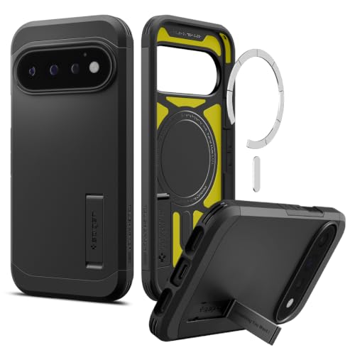 Spigen �yMagsafe�Ή��E�ČRMIL�K�i�z for Pixel 11 Pro �P�[�X �^�t�A�[�}�[�E�}�O�t�B�b�g (�u���b�N) | �X�^���h�t��, �ČRMIL�K�i, �ϏՌ�, �}�b�g, TPU+PC, 2�d�\��, �}�O�Z�[�t, for �s�N�Z��1