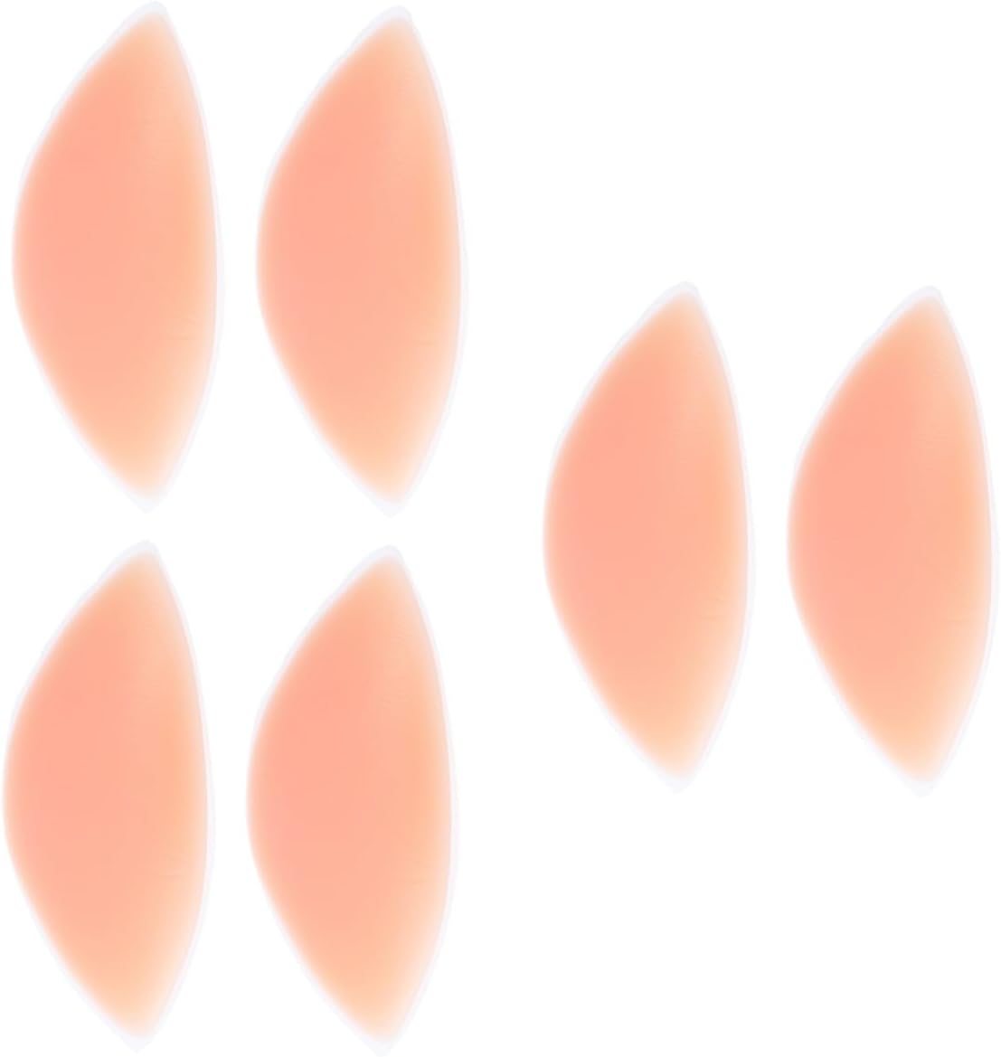 GALPADA 6pcs Silicone Pads Thick Inserts for Cup Shaped Soft Breathable Removable for Sports Bras Nursing Bras Yoga Swimwear