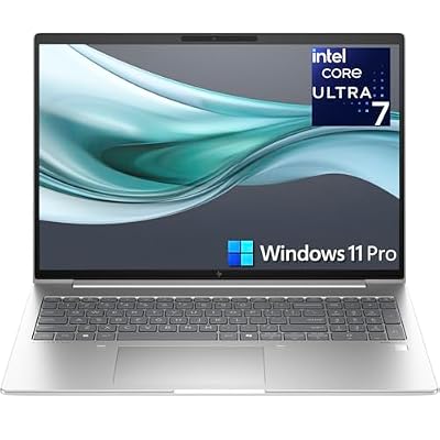 HP EliteBook Laptop Computer for Business with Copilot AI, Intel Core Ultra 7 255U (12C/14T), 64GB DDR5 RAM, 2TB SSD, 16" FHD+, Fingerprint Reader, Thunderbolt 4, Silver, Windows 11 Pro
