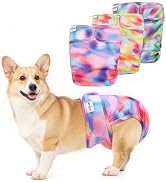 UNIPUP Female Dog Diapers Reusable No Tail Hole Period Panties Washable 3 Pack Diapers Female for...