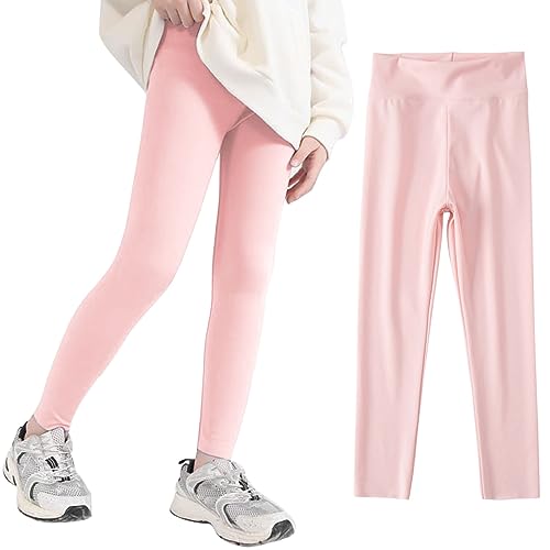 Girls' Athletic Leggings Kids Dance Running Slim Fit Yoga Pants Workout Active Dance Tights Solid Color Basic Leggings Kids3