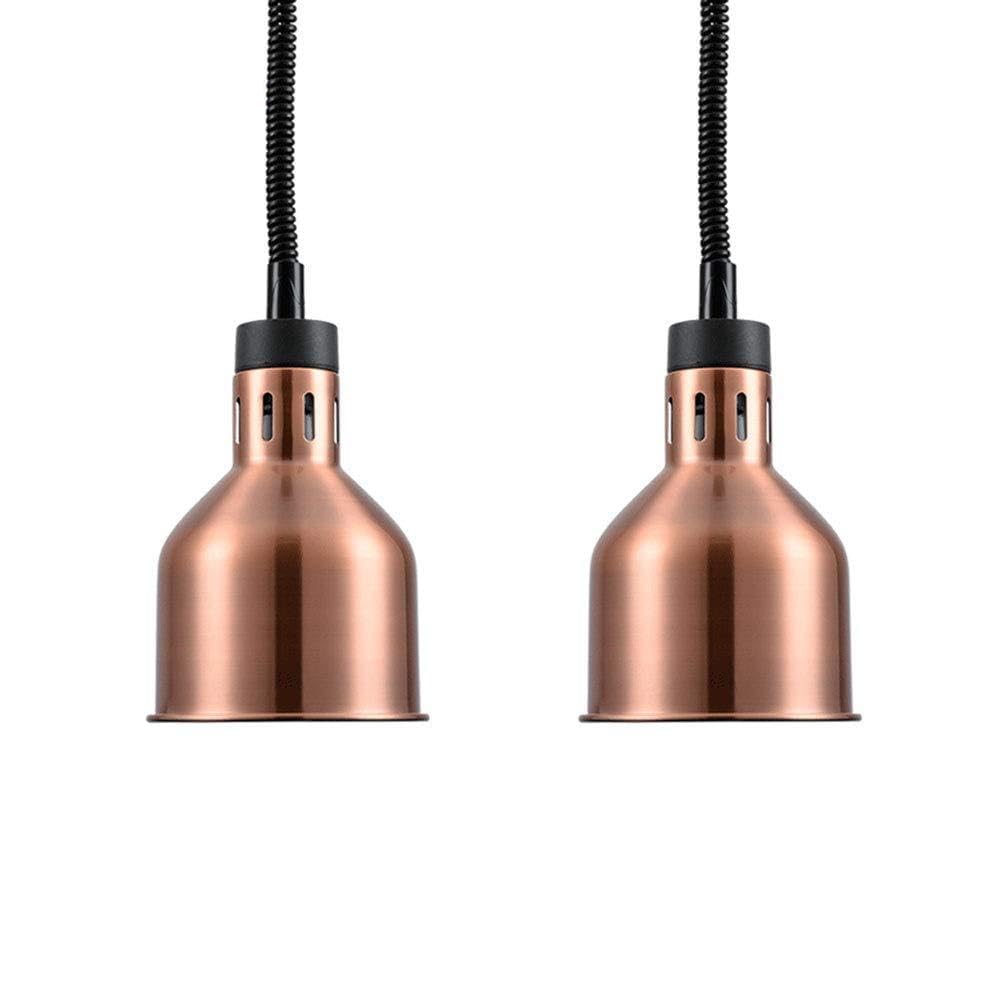 Lámpara para Calentar Alimentos, Lámpara de Calor retráctil para Alimentos con Bombilla calefactora de 250W para Buffet, Equipo de Restaurante, 170 mm-220 V, Paquete de 2
