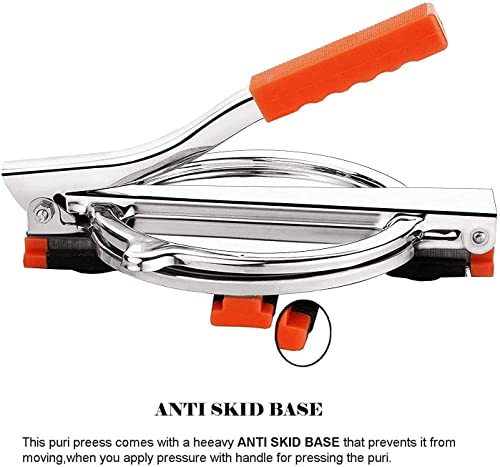 Tortilla Press, Quesadilla/Roti Maker (6 Inch Diameter) Heavy 1Kg Model Stainless Steel Puri Maker Press Machine With Handle, Manual Roti Press, Papad/Khakhra/Chapati Maker #TOP4