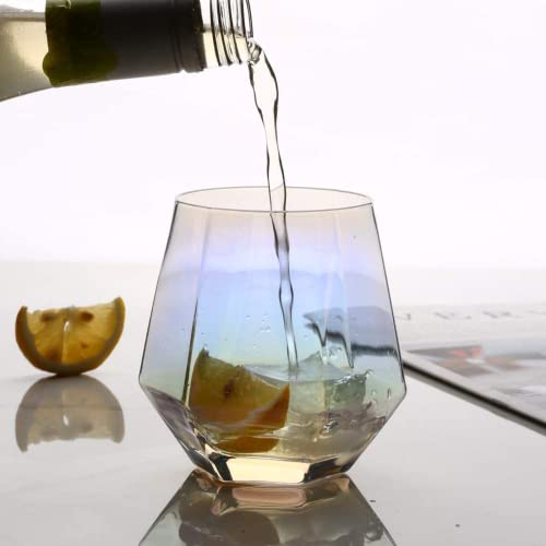 Copos de uísque KUKIXO 11 onças de copos de uísque antiquados conjunto de 2, copos de uísque de cris