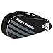 adidas Unisex Barricade IV Tour 3 Racquet Bag, Black/Dark Silver, ONE SIZE