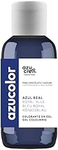 Nuevo Azucren - AZUCOLOR - Colorante Alimentario en Gel - Colorantes Concentrados para Repostería, Decoración, Glaseado, Macarons, Galletas, Caramelos, Azúcar y Chocolate - 50 Gr (Azul Real)