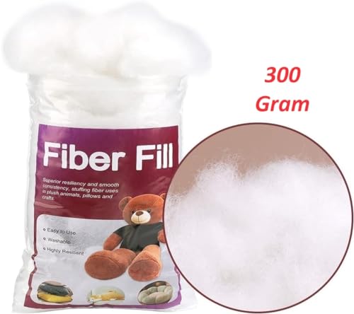 Image of Premium Synthetic Cotton Filling - Racron Polyester Fiber | Cushions, Pillows, Toys | Non-Allergenic & Washable (300 Grams)